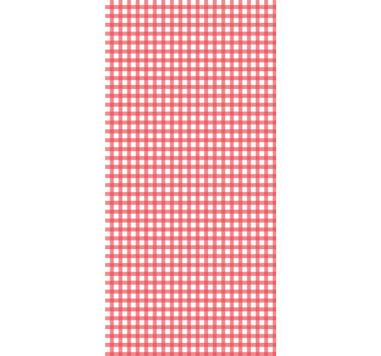 Rødt rutet dekoration køkkenRullegardin - TenStickers