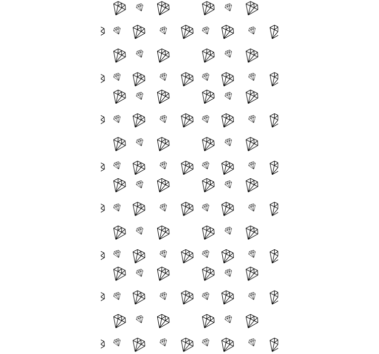 Sorte og hvide diamanter originale rullegardiner - TenStickers