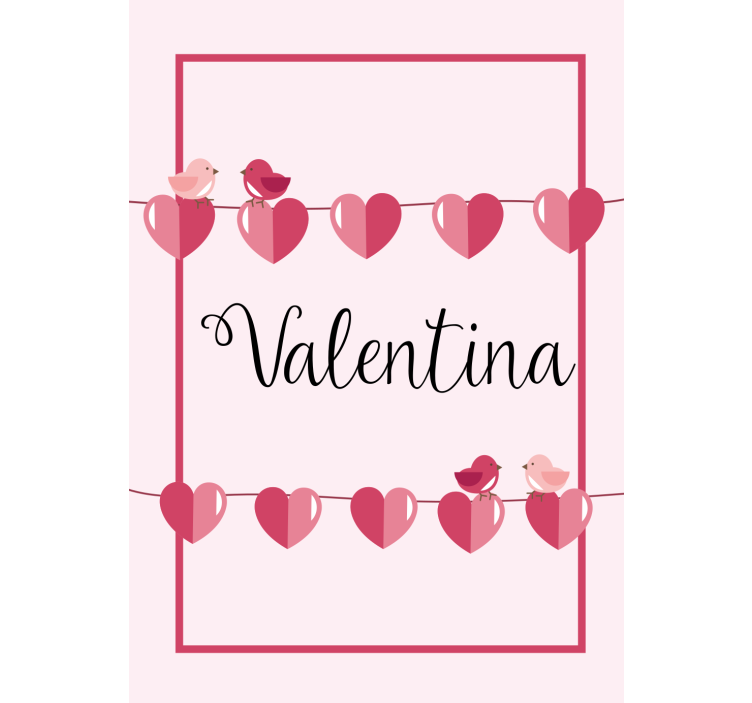 Elsker hjerter og navn rullegardin teenager - TenStickers