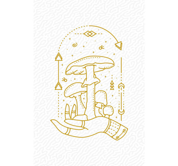 Svampehåndsoffer Blomster og planter på rullegardin - TenStickers