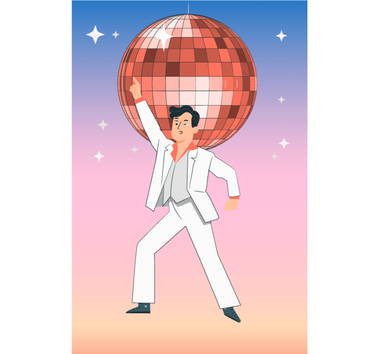 Disco danser positur originale rullegardiner - TenStickers