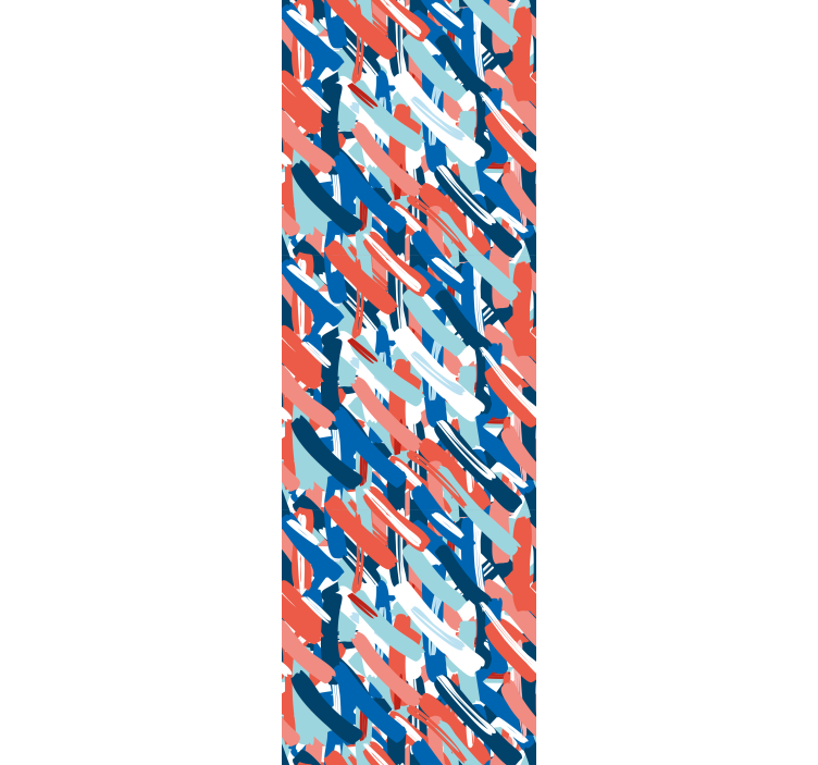 Dristige penselstrøg rullegardin mønster - TenStickers