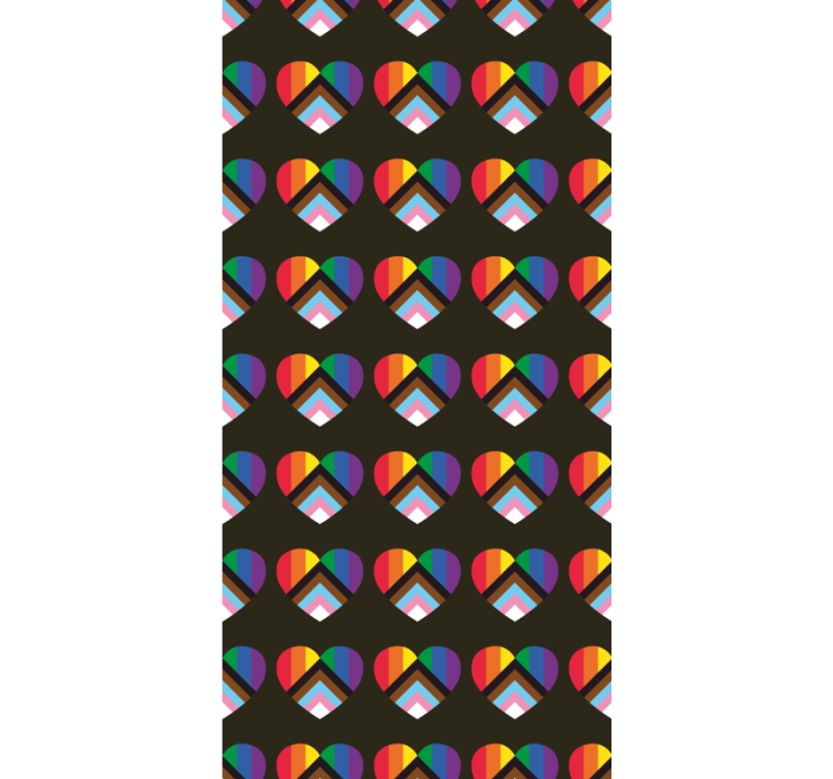 Levende hjertemønster sjove rullegardiner - TenStickers