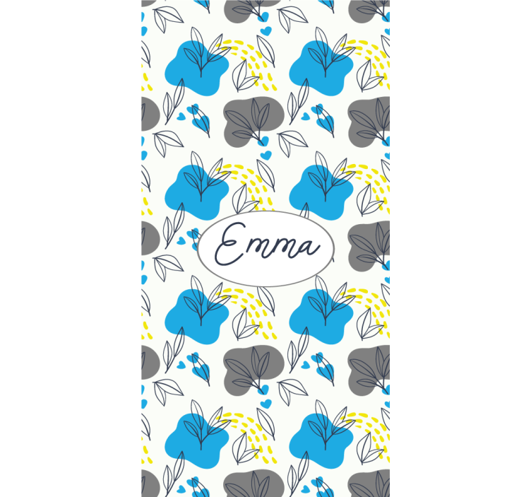 Tilpasset blomsternavn Blomster og planter på rullegardin - TenStickers