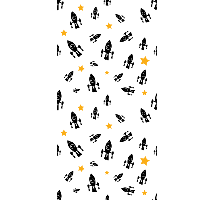 Raketstjerneeventyr nørdede rullegardiner - TenStickers
