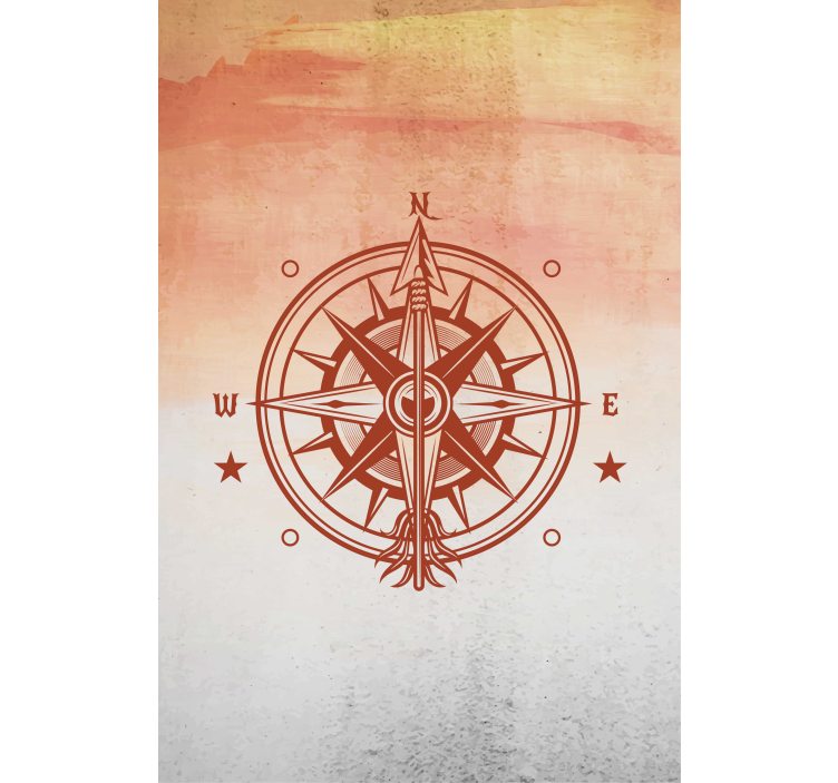 Kompasnavigation rullegardiner med verdenskort - TenStickers