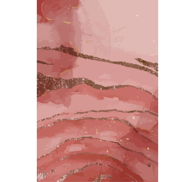 Glitter forgyldte bølger rullegardiner med tegninger - TenStickers