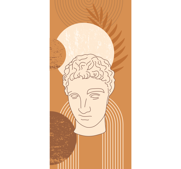 Klassisk skulpturdesign rullegardiner med tegninger - TenStickers