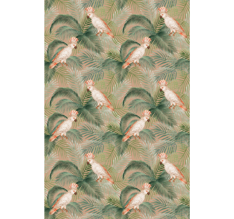 Kakadue og blade dyr på rullegardiner - TenStickers