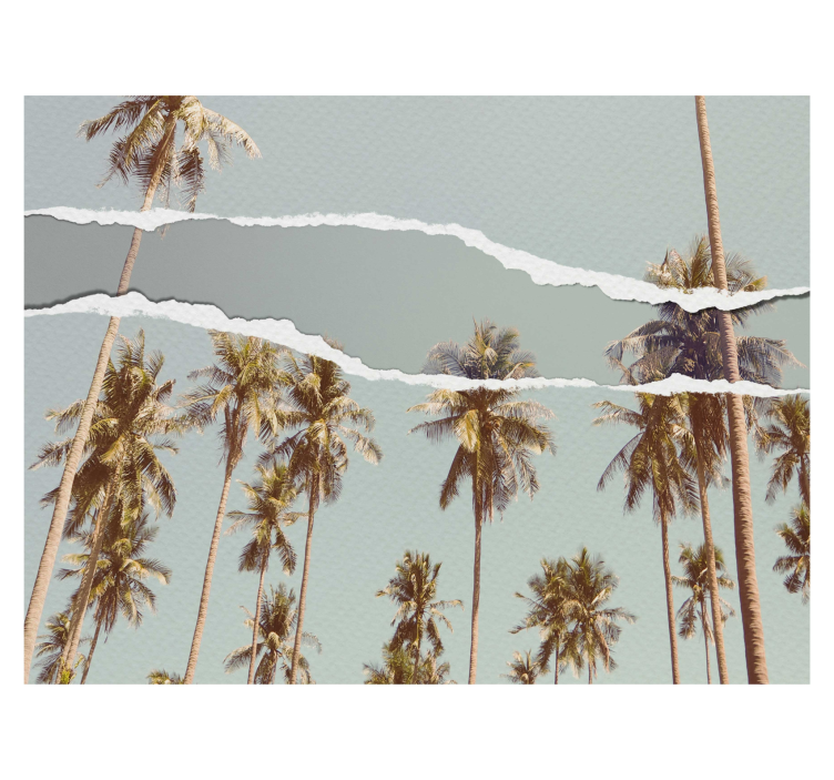 Palme sommer design rullegardin træ - TenStickers