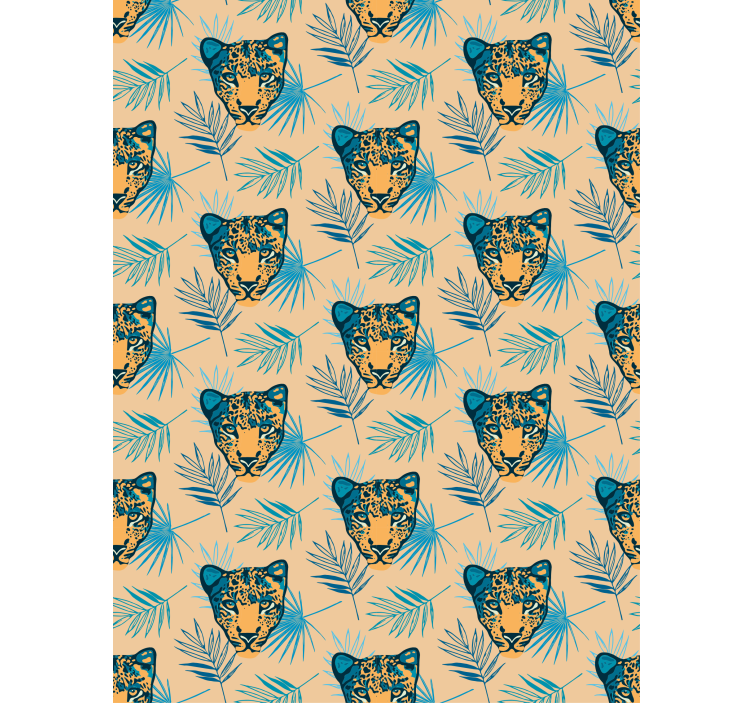 Leopard hoved mønster dyr på rullegardiner - TenStickers