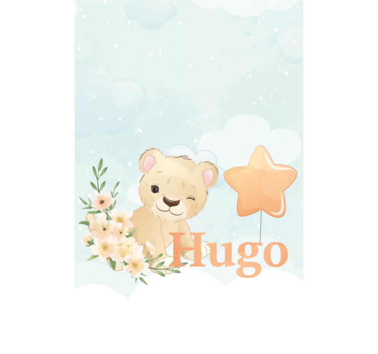 Tilpasset løveunge rullegardiner til baby værelse - TenStickers