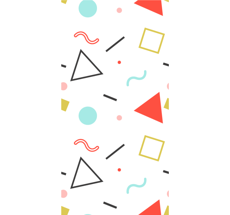 Minimalistiske geometriske former moderne rullegardiner - TenStickers