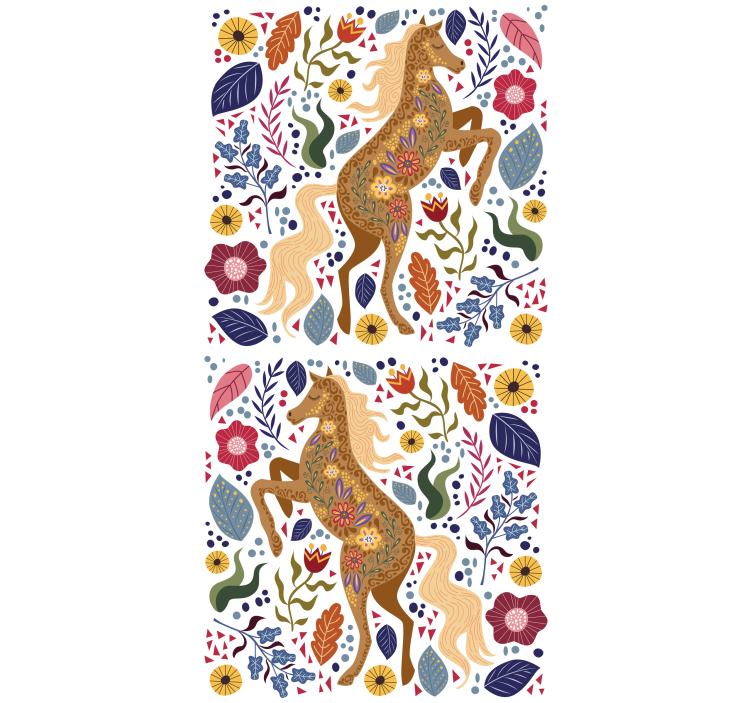 Dyr på rullegardiner majestætisk hestesilhuet - TenStickers