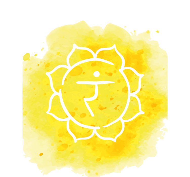 Solar plexus chakra symbol zen rullgardin - TenStickers