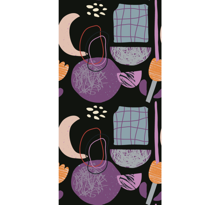 Abstrakt form mønster moderne rullegardiner - TenStickers