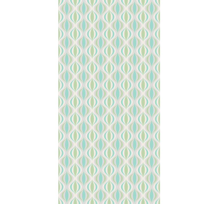 Lyse farver 70'er mønster vintage rullegardin - TenStickers