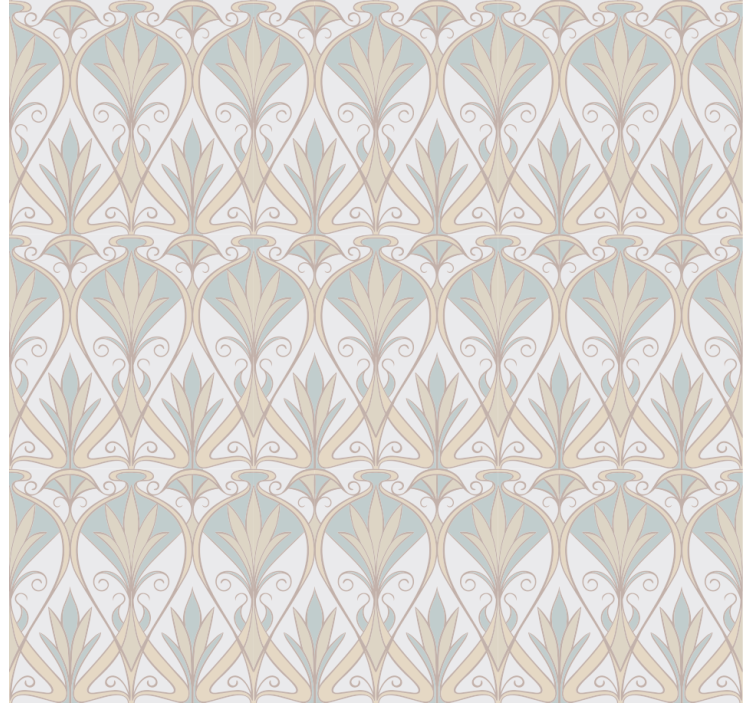 Botanisk retro blomstermønster rullegardin - TenStickers