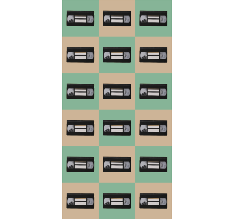 Retro tape mønster vintage rullegardin - TenStickers