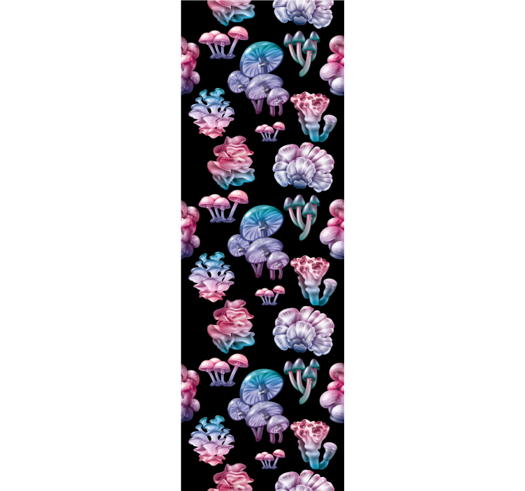 Farverige svampemønstre rullegardin - TenStickers