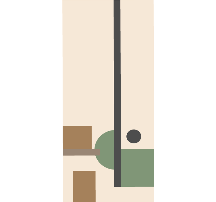 Naturlige farver geometrisk kunst moderne rullgardin - TenStickers