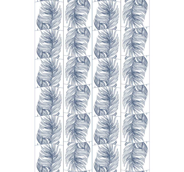 Stiliserede beige blade Blomster og planter på rullegardin - TenStickers