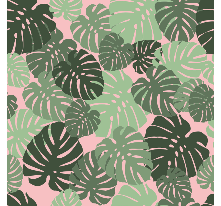 Monstera blade pink rullegardin - TenStickers