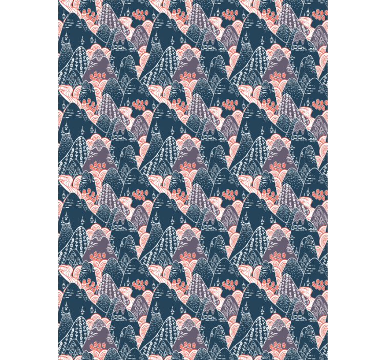 Bjerge og floder Skandinaviske rullegardiner - TenStickers