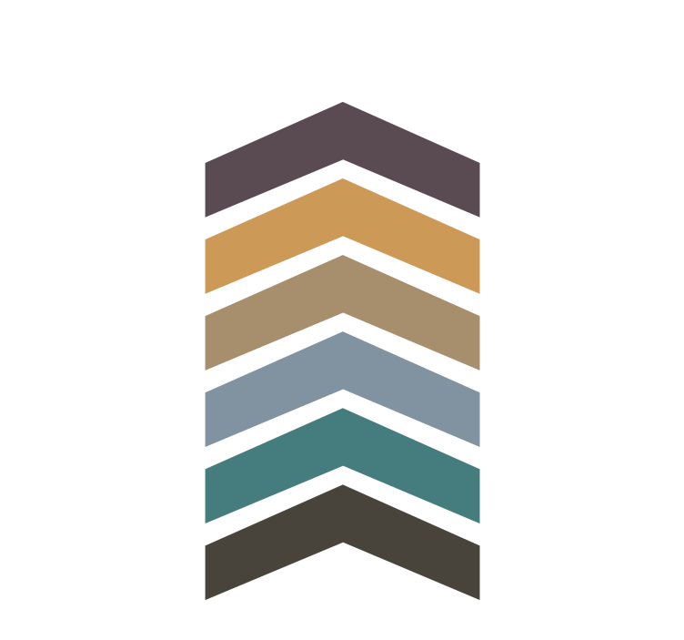 Jordfarver arrow nordisk dagligstue rullgardin - TenStickers