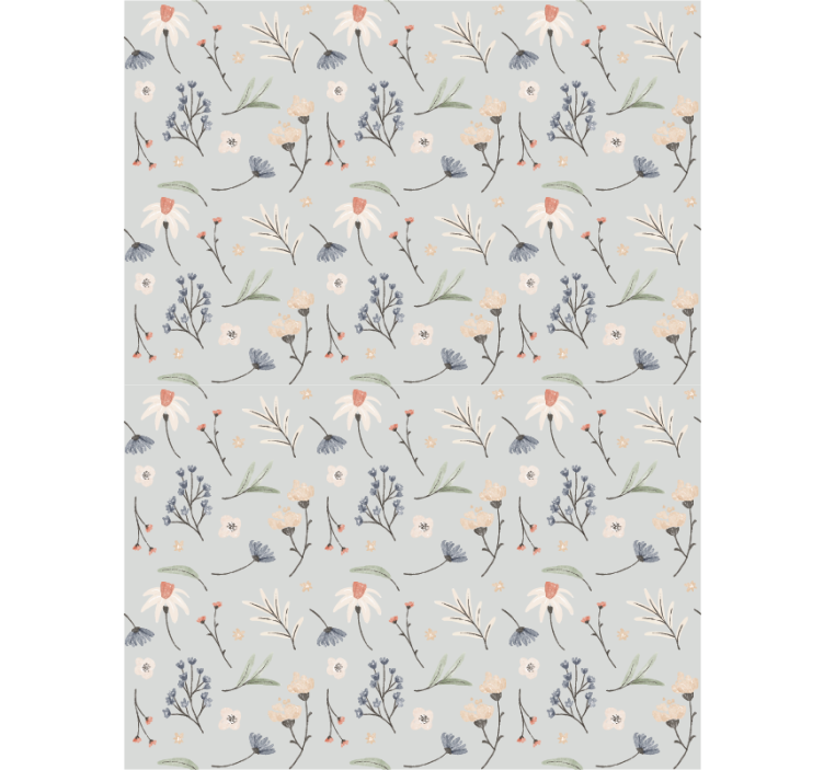 Sarte elementer rullegardiner med blomster - TenStickers