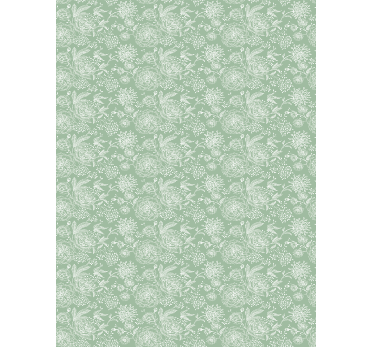 Sarte planteelementer Blomster og planter på rullegardin - TenStickers