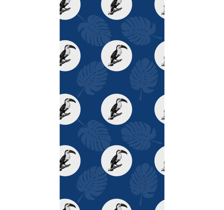 Afrikansk stil blå fugl design dyre rullgardin - TenStickers