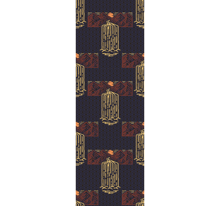 Solnedgang med vandfald vintage rullegardin - TenStickers