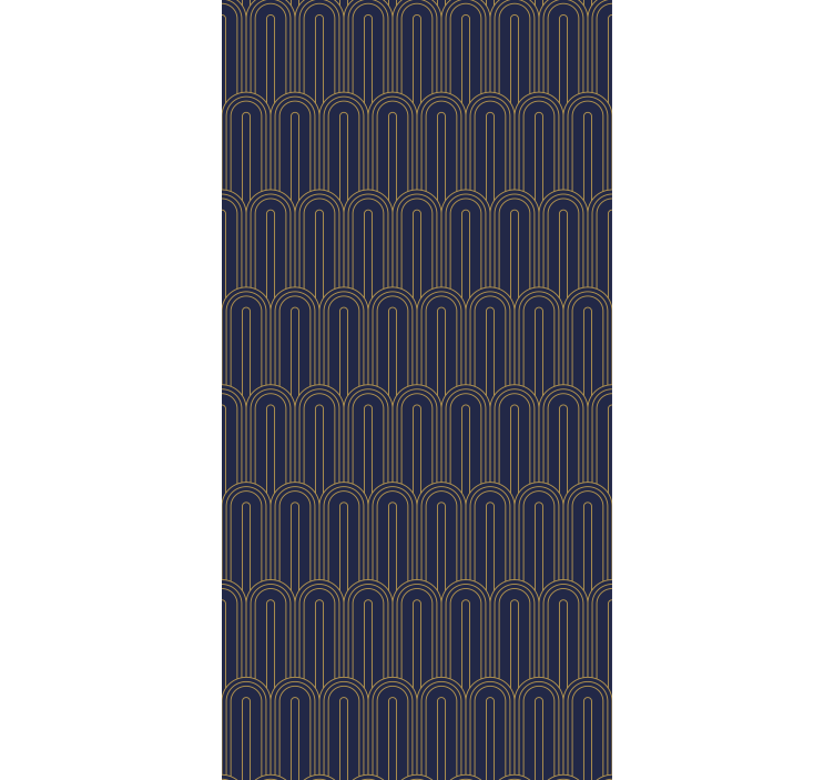 "art deco" lilla former elegant rullgardin - TenStickers