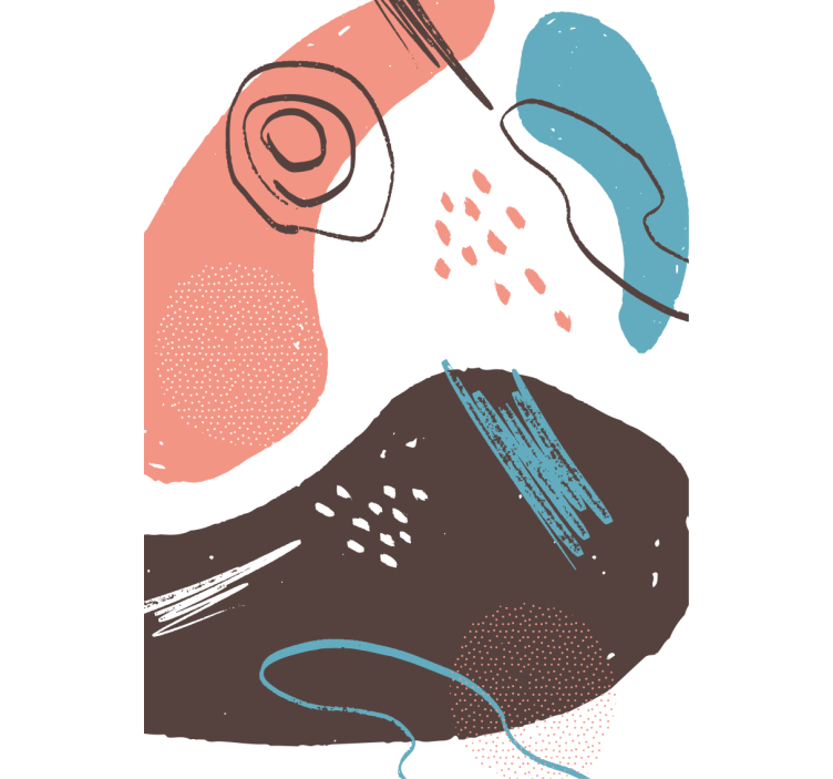 Abstrakte former rullegardiner med tegninger - TenStickers