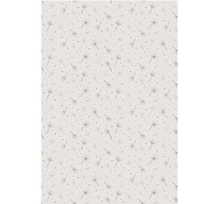 Mælkebøtte frø mønster Blomster og planter på rullegardin - TenStickers