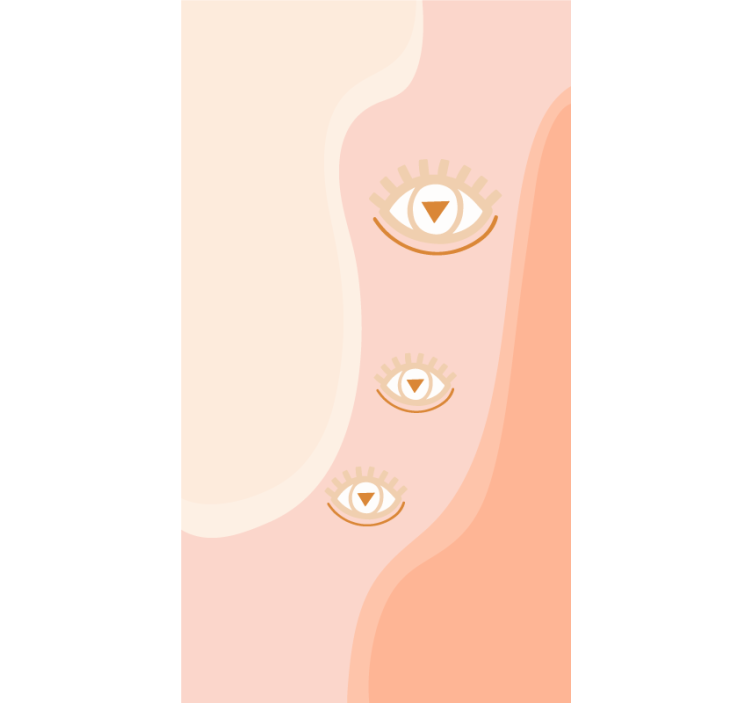 øjne i bløde bølger originale rullegardiner - TenStickers