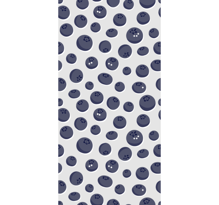 Blåbær motiv frugt rullegardin - TenStickers