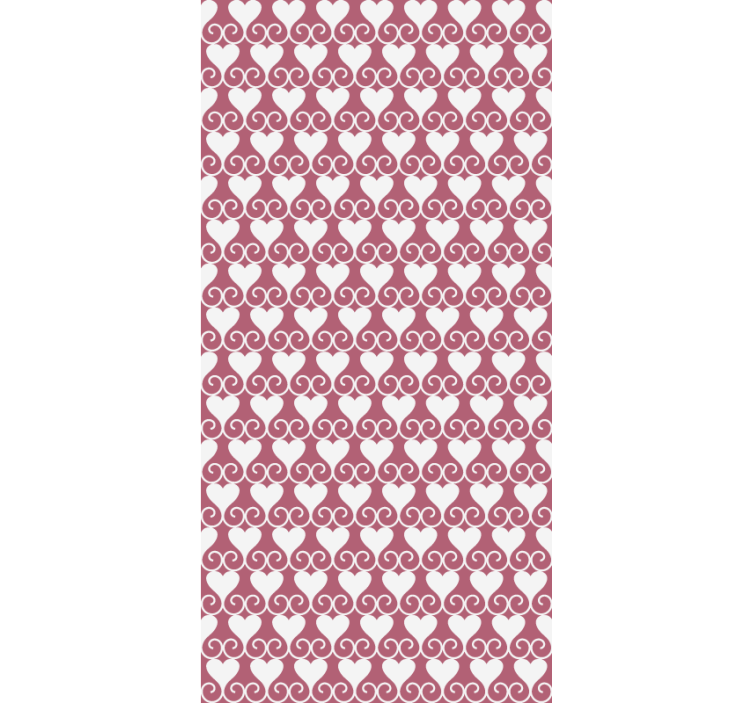 Hjerter og hvirvler romantiske rullegardiner - TenStickers