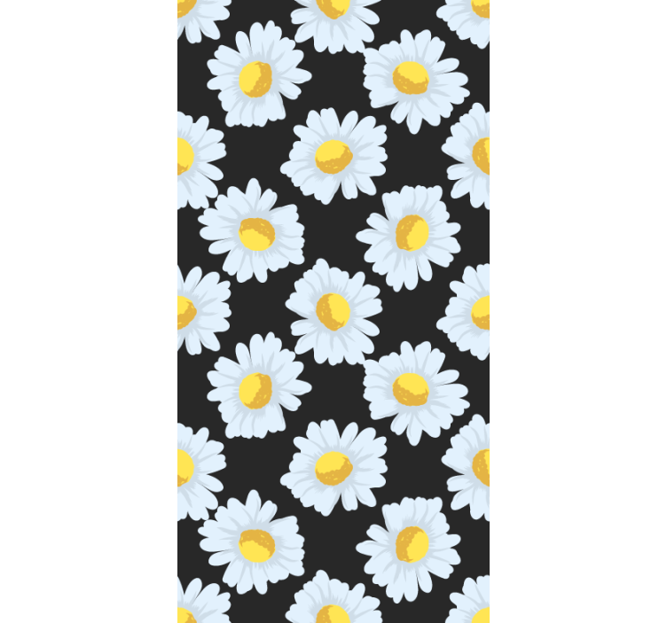 Daisy blomst tema Blomster og planter på rullegardin - TenStickers