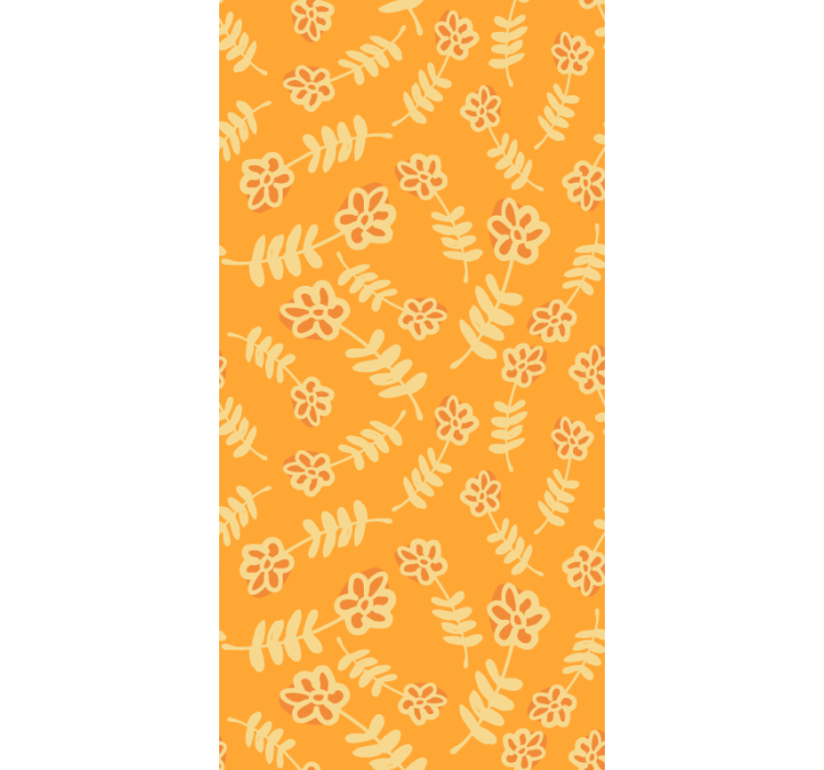 Tusindfryd på orange rullegardiner til stue - TenStickers