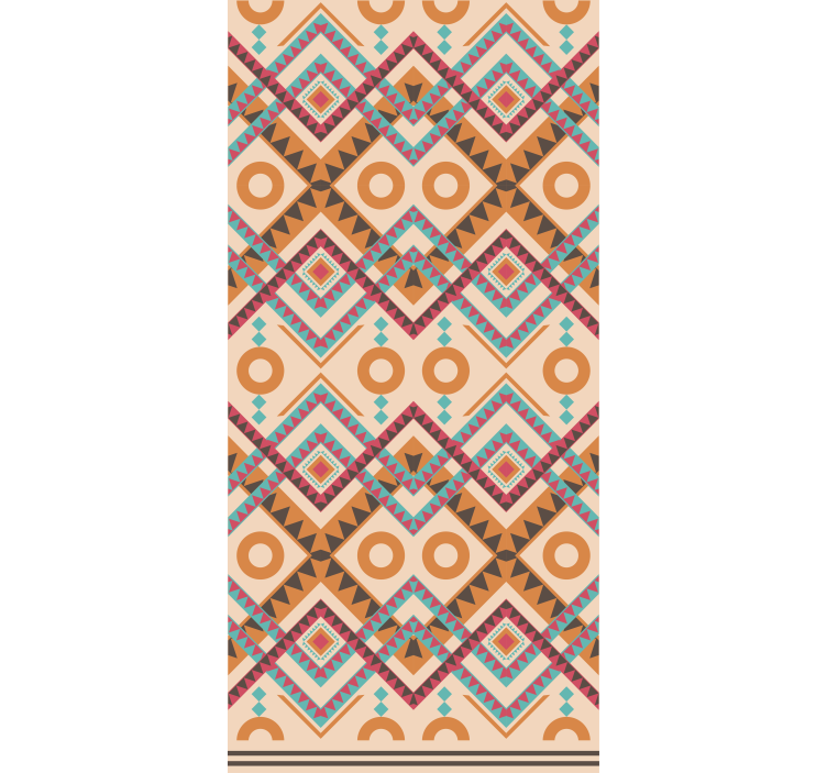 Flerfarvede diamanter mønster mønstrede rullegardiner - TenStickers