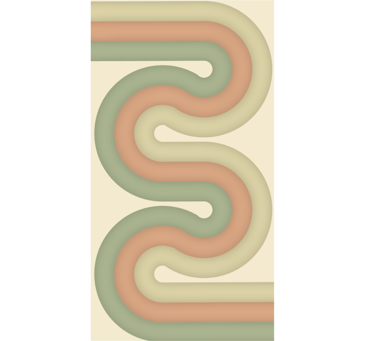 Buet linjemønster rullegardiner til stue - TenStickers