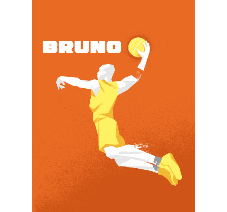 Personligt basketballspiller rullegardin - TenStickers