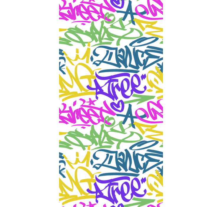 Farverige graffiti motiver rullegardin - TenStickers