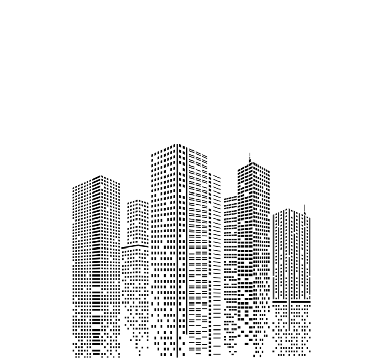 Skyline kontor originalt rullegardin - TenStickers