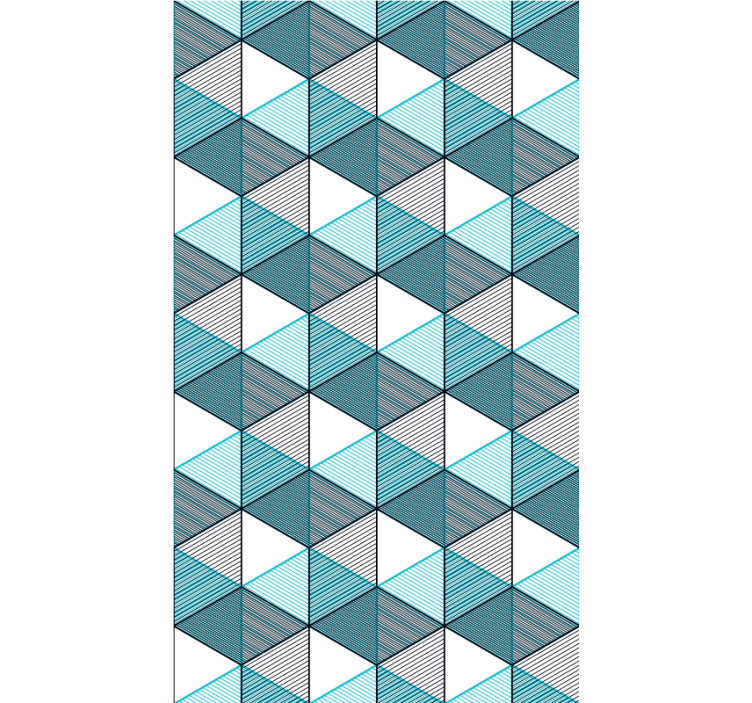 Geo kube illusion mønstret rullegardin - TenStickers