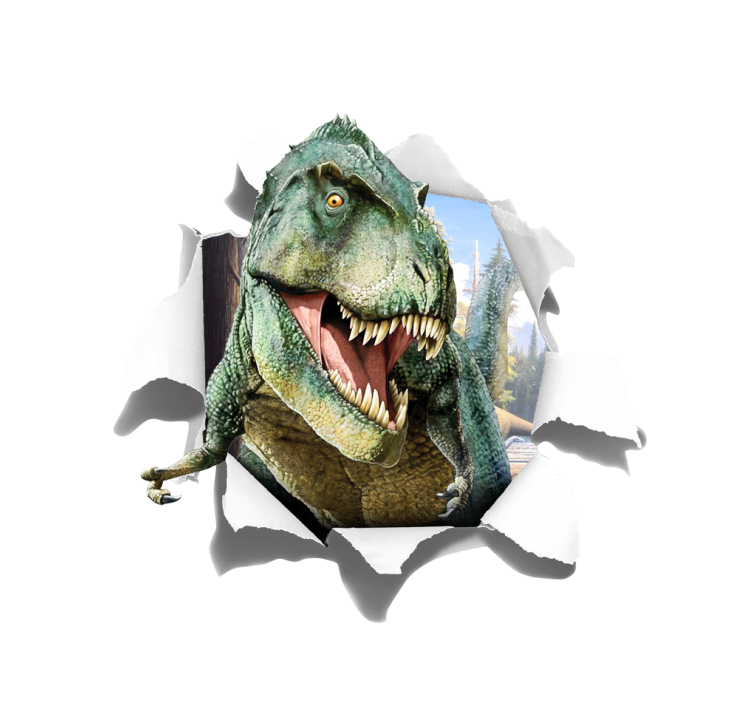 3D angry t-rex rullegardin til børn - TenStickers