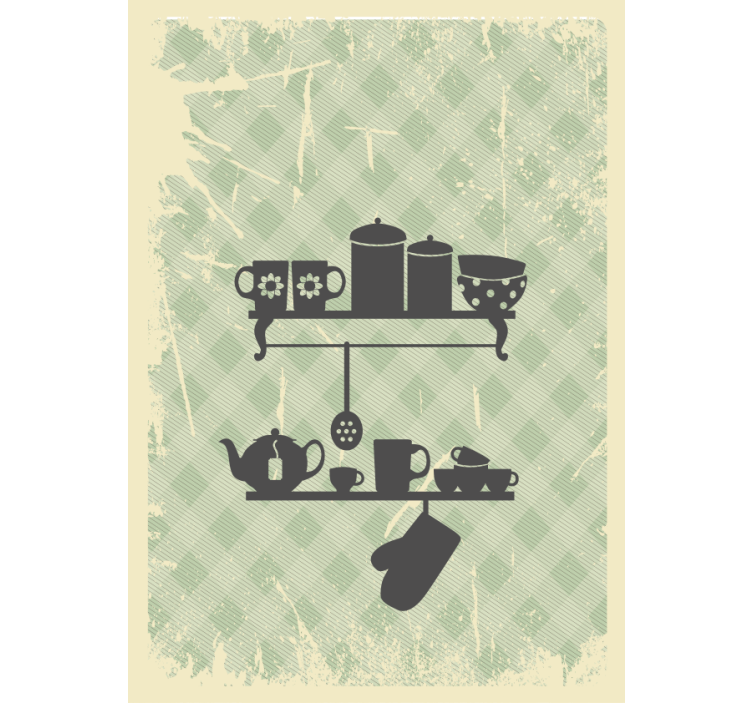 Køkkenskabe på rullegardiner til køkken - TenStickers