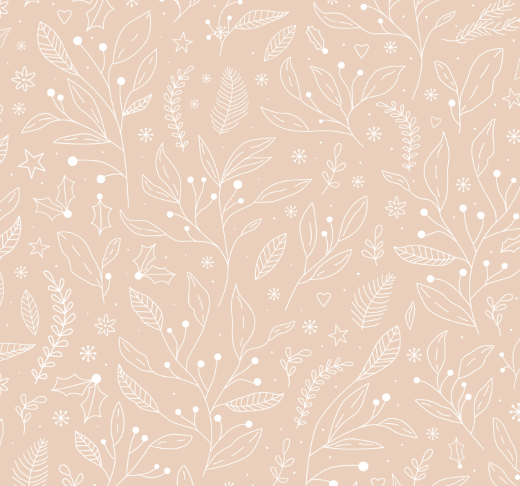 Juleplanter beige rullegardin - TenStickers